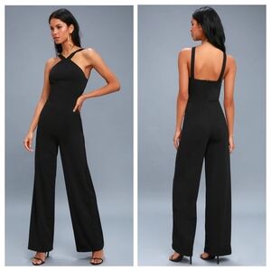 Lulu's Black Halter Jumpsuit